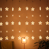 Світлодіодна гірлянда-штора XMAS Звездопад 120 LED 3х1,8 м мультиколір тепле біле світло